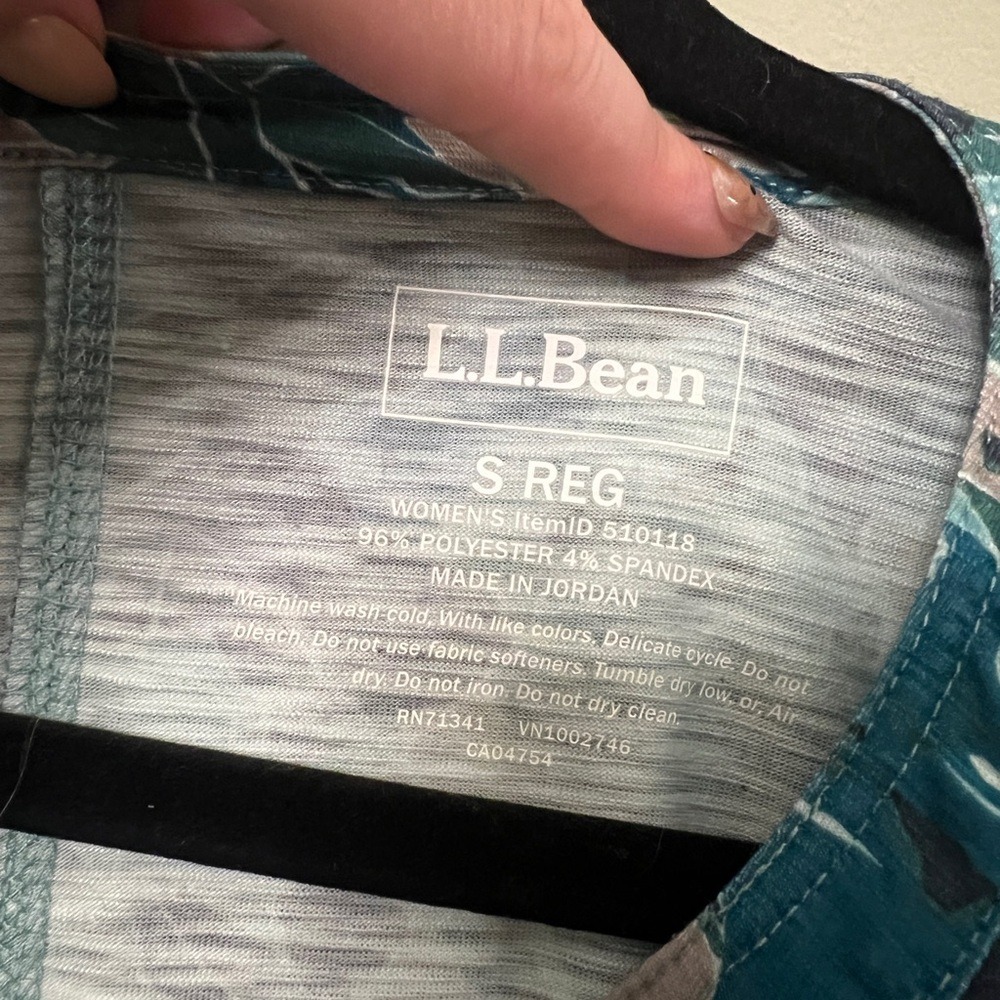 L.L. Bean Streamside T-Shirt Green Teal Women Size Small - Picture 2 of 6